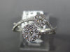 ESTATE .51CT DIAMOND 18KT WHITE GOLD DOUBLE FLOWER LOVE KNOT INFINITY FUN RING