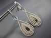 LARGE 1.74CT DIAMOND 18KT TRI COLOR GOLD 3D TEAR DROP INFINITY HANGING EARRINGS