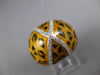 ESTATE LARGE .50CT DIAMOND & ENAMEL 14K WHITE GOLD PANTHER X DOME SHAPE FUN RING
