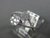 ESTATE .51CT DIAMOND 18KT WHITE GOLD DOUBLE FLOWER LOVE KNOT INFINITY FUN RING