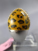 ESTATE LARGE .50CT DIAMOND & ENAMEL 14K WHITE GOLD PANTHER X DOME SHAPE FUN RING