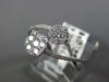 ESTATE .51CT DIAMOND 18KT WHITE GOLD DOUBLE FLOWER LOVE KNOT INFINITY FUN RING