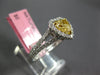 1.72CT WHITE & FANCY YELLOW DIAMOND 18K 2 TONE GOLD HEART SHAPE ENGAGEMENT RING