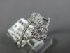 ESTATE .51CT DIAMOND 18KT WHITE GOLD DOUBLE FLOWER LOVE KNOT INFINITY FUN RING