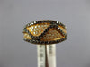 ESTATE .66CT WHITE & ORANGE DIAMOND 18KT ROSE GOLD 3D MULTI ROW WAVE FUN RING