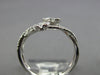 ESTATE .51CT DIAMOND 18KT WHITE GOLD DOUBLE FLOWER LOVE KNOT INFINITY FUN RING