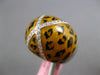 ESTATE LARGE .50CT DIAMOND & ENAMEL 14K WHITE GOLD PANTHER X DOME SHAPE FUN RING