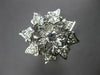 EXTRA LARGE .93CT DIAMOND 14KT WHITE GOLD INTERCHANGEABLE RING BROOCH PIN #27820