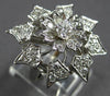 EXTRA LARGE .93CT DIAMOND 14KT WHITE GOLD INTERCHANGEABLE RING BROOCH PIN #27820