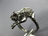LARGE 1.09CT MULTI COLOR DIAMOND & AAA RUBY 18K BLACK GOLD HAPPY LUCKY FROG RING