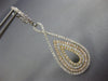 LARGE 1.74CT DIAMOND 18KT TRI COLOR GOLD 3D TEAR DROP INFINITY HANGING EARRINGS