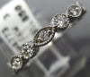 ESTATE .56CT DIAMOND 14KT WHITE GOLD 3D ROUND & MARQUISE SHAPE ANNIVERSARY RING