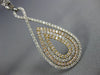LARGE 1.74CT DIAMOND 18KT TRI COLOR GOLD 3D TEAR DROP INFINITY HANGING EARRINGS