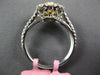 1.72CT WHITE & FANCY YELLOW DIAMOND 18K 2 TONE GOLD HEART SHAPE ENGAGEMENT RING