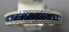 .31CT DIAMOND & AAA SAPPHIRE 18KT WHITE GOLD PRINCESS INVISIBLE ANNIVERSARY RING