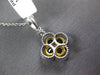 .50CT DIAMOND & AAA EMERALD 18KT TWO TONE GOLD 4 LEAF CLOVER FLOWER LOVE PENDANT