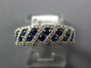 .93CT DIAMOND & AAA SAPPHIRE 18KT WHITE GOLD 3D 2 ROW DIAGONAL ANNIVERSARY RING