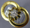 LARGE .19CT WHITE DIAMOND 18K WHITE & YELLOW GOLD FLOWER CIRCULAR LOVE KNOT RING
