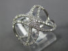 ESTATE WIDE .33CT DIAMOND 18KT WHITE GOLD 2 ROW INFINITY CRISS CROSS LOVE RING
