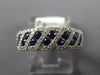 .93CT DIAMOND & AAA SAPPHIRE 18KT WHITE GOLD 3D 2 ROW DIAGONAL ANNIVERSARY RING