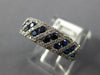 .93CT DIAMOND & AAA SAPPHIRE 18KT WHITE GOLD 3D 2 ROW DIAGONAL ANNIVERSARY RING