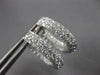 LARGE 2.95CT DIAMOND 14KT WHITE GOLD INSIDE OUT MULTI ROW HOOP HANGING EARRINGS
