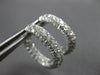 LARGE 2.95CT DIAMOND 14KT WHITE GOLD INSIDE OUT MULTI ROW HOOP HANGING EARRINGS