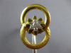 LARGE .19CT WHITE DIAMOND 18K WHITE & YELLOW GOLD FLOWER CIRCULAR LOVE KNOT RING