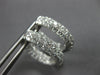 LARGE 2.95CT DIAMOND 14KT WHITE GOLD INSIDE OUT MULTI ROW HOOP HANGING EARRINGS