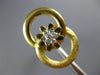 LARGE .19CT WHITE DIAMOND 18K WHITE & YELLOW GOLD FLOWER CIRCULAR LOVE KNOT RING