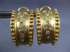 LARGE .70CT DIAMOND 18KT YELLOW GOLD 3D ETOILE UMBRELLA CLIP ON HANGING EARRINGS