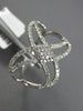 ESTATE WIDE .33CT DIAMOND 18KT WHITE GOLD 2 ROW INFINITY CRISS CROSS LOVE RING
