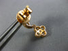 ESTATE .68CT DIAMOND 18KT YELLOW GOLD 3D CLUSTER 4 LEAF FLOWER HANGING EARRINGS