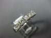 ESTATE 1.03CT DIAMOND 14K WHITE GOLD PRINCESS 7 STONE INVISIBLE ANNIVERSARY RING