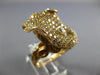 EXTRA LARGE 3.21CT WHITE & FANCY YELLOW DIAMOND 18K ROSE GOLD 3D CALLA LILY RING