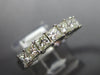 ESTATE 1.03CT DIAMOND 14K WHITE GOLD PRINCESS 7 STONE INVISIBLE ANNIVERSARY RING