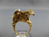 EXTRA LARGE 3.21CT WHITE & FANCY YELLOW DIAMOND 18K ROSE GOLD 3D CALLA LILY RING
