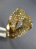 EXTRA LARGE 3.21CT WHITE & FANCY YELLOW DIAMOND 18K ROSE GOLD 3D CALLA LILY RING