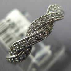 .33CT DIAMOND 14KT WHITE GOLD 3D CLASSIC INFINITY SEMI ETERNITY ANNIVERSARY RING