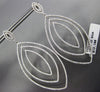 EXTRA LARGE 3.0CT DIAMOND 14KT WHITE GOLD MULTI LEAF CHANDELIER HANGING EARRINGS