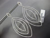 EXTRA LARGE 3.0CT DIAMOND 14KT WHITE GOLD MULTI LEAF CHANDELIER HANGING EARRINGS