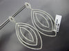EXTRA LARGE 3.0CT DIAMOND 14KT WHITE GOLD MULTI LEAF CHANDELIER HANGING EARRINGS
