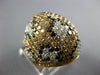 LARGE 5.54CT WHITE BLACK & FANCY YELLOW DIAMOND 18KT ROSE GOLD DOME SHAPE RING