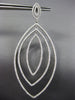 EXTRA LARGE 3.0CT DIAMOND 14KT WHITE GOLD MULTI LEAF CHANDELIER HANGING EARRINGS