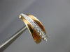 WIDE .67CT DIAMOND 18K WHITE & ROSE GOLD MULTI ROW HOOP CLIP ON HANGING EARRINGS