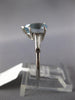 1.90CT DIAMOND & AAA AQUAMARINE PLATINUM PEAR SHAPE & BAGUETTE ENGAGEMENT RING
