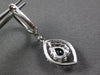 1.38CT DIAMOND & AAA SAPPHIRE 18KT WHITE GOLD CLASSIC TEAR DROP HANGING EARRINGS