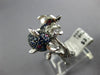 1.36CT DIAMOND & AAA SAPPHIRE & RUBY 18KT WHITE GOLD 3D DOUBLE DOLPHIN FUN RING