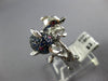 1.36CT DIAMOND & AAA SAPPHIRE & RUBY 18KT WHITE GOLD 3D DOUBLE DOLPHIN FUN RING
