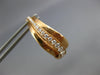 ESTATE WIDE .61CT DIAMOND 18KT ROSE GOLD MULTI ROW CLIP ON HOOP HANGING EARRINGS